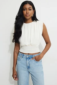 Cinched Mesh Top