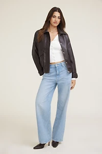 Ribbed Cinch Hem Cardigan