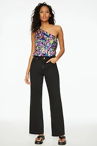 Justaucorps en satin à une épaule