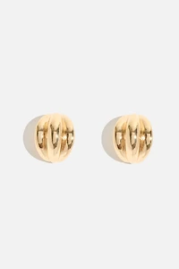 Ripple Button Earrings