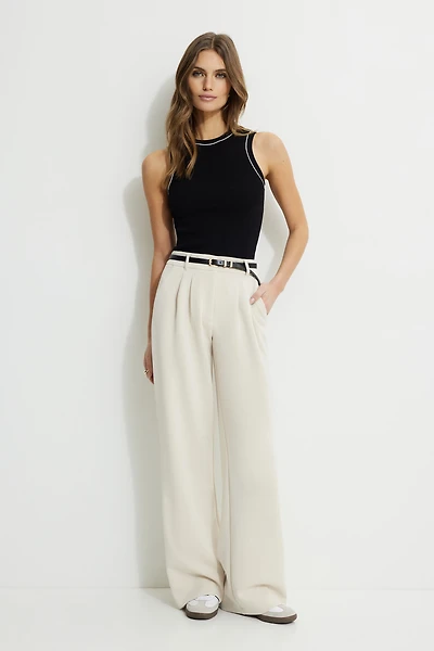 Pantalon à jambe large délavé Anywear en scuba