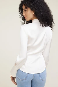 Eva Cinched Satin Shirt