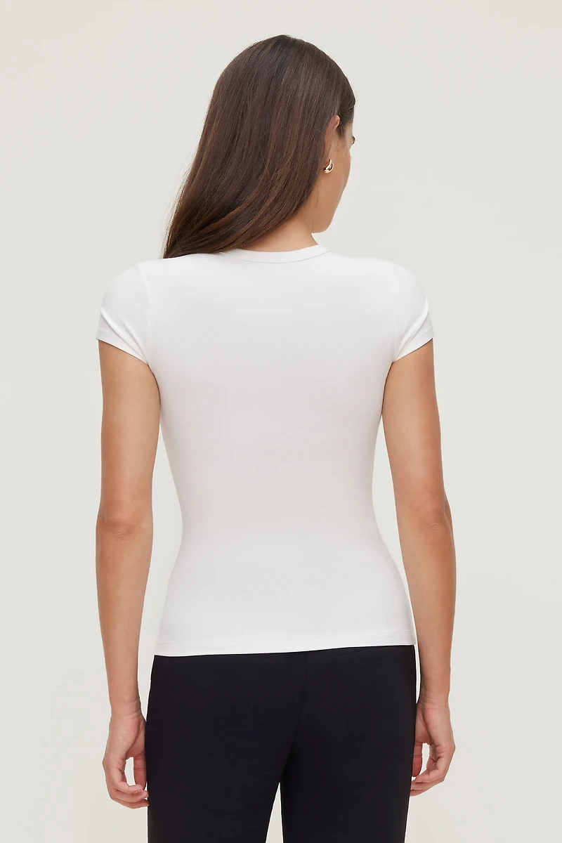 T-shirt à col rond Rumi