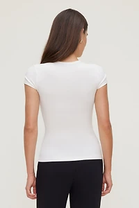 T-shirt à col rond Rumi