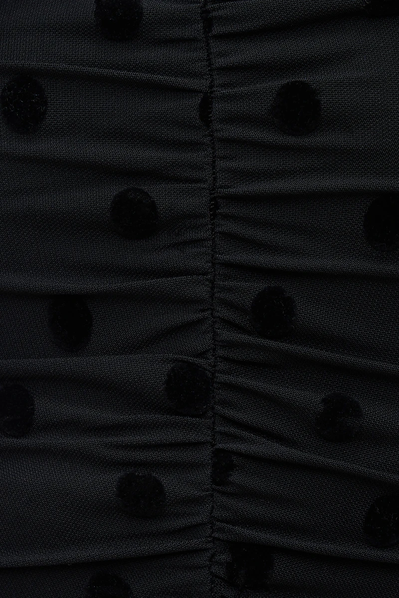 Camisole froncée à pois