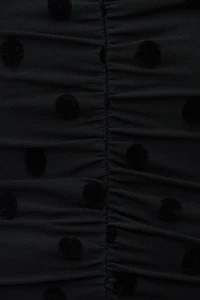 Camisole froncée à pois