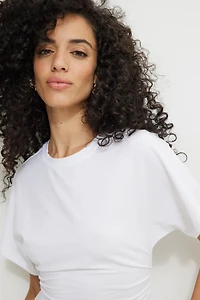 Andrea Shirred Jersey T Shirt