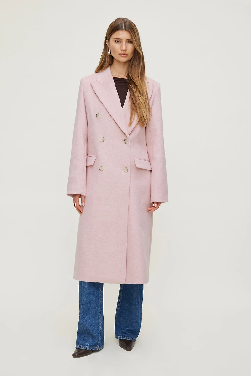 Oversized Double Breasted Wool Coat