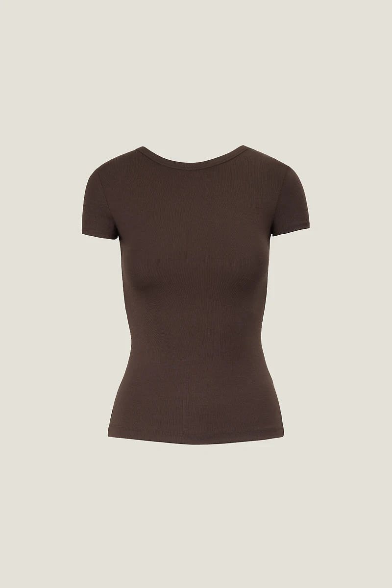 T-shirt à col rond Rumi