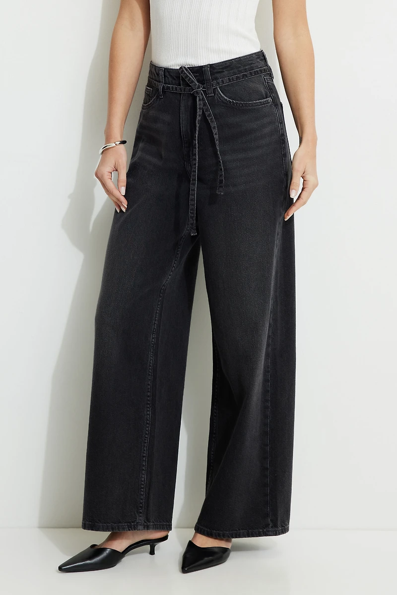 Baggy Drawstring Jeans