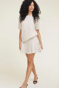 Chandail à coupe carrée et manches courtes Aura