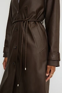 Imperméable en faux cuir