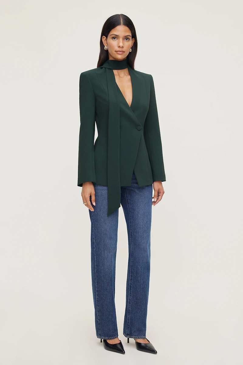 Veston à écharpe décorative