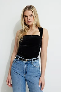 Cami boléro en velours Cherry