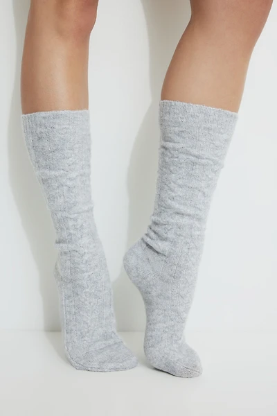 Chaussettes au mollet en mailles torsadées Heavenlyarnᴹᶜ