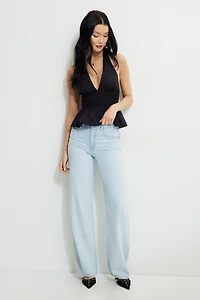 Jean à taille haute et jambe large en Tencelᵐᶜ Heidi