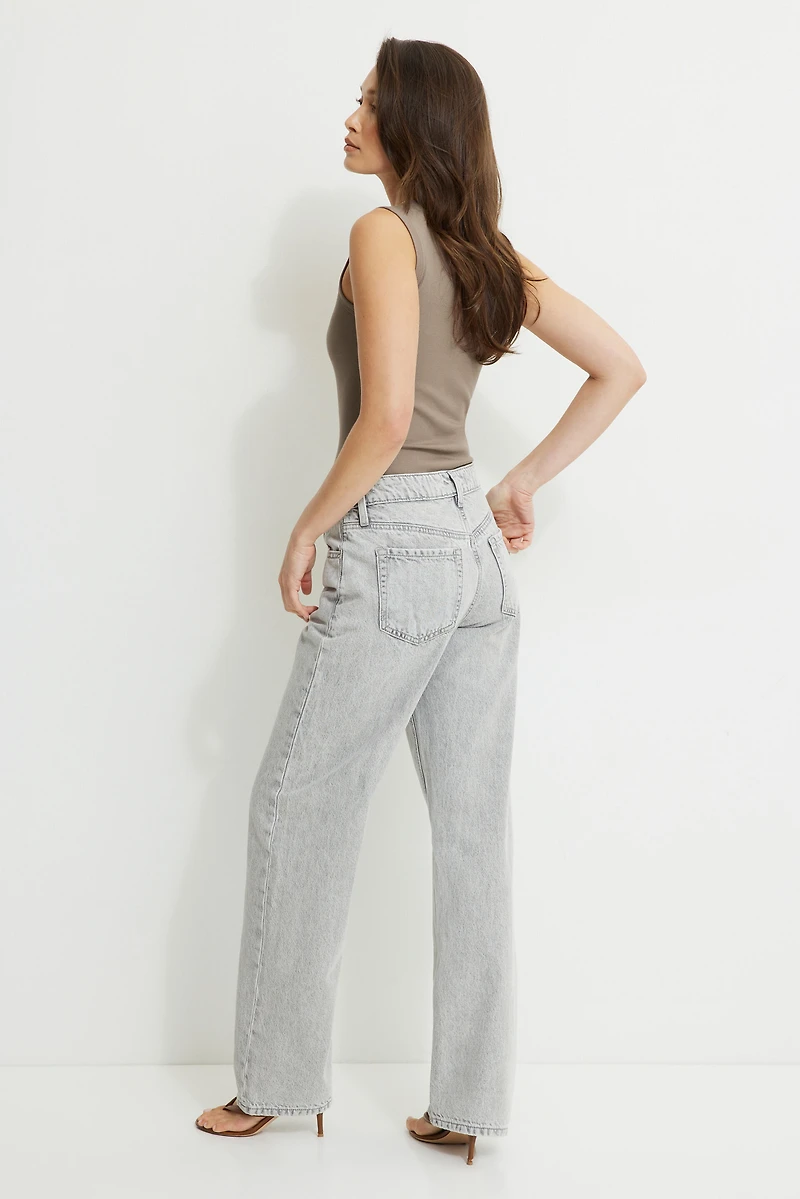 Mika Mid Rise Relaxed Straight Leg Jeans