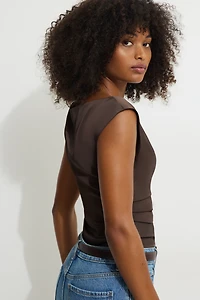 Draped Satin Top