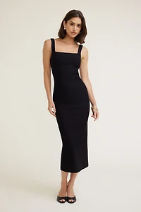 Open Back Ponte Maxi Dress