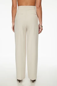 Pantalon plissé à jambe large