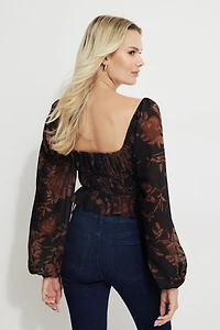 Blouse Marilena nouée à l’avant