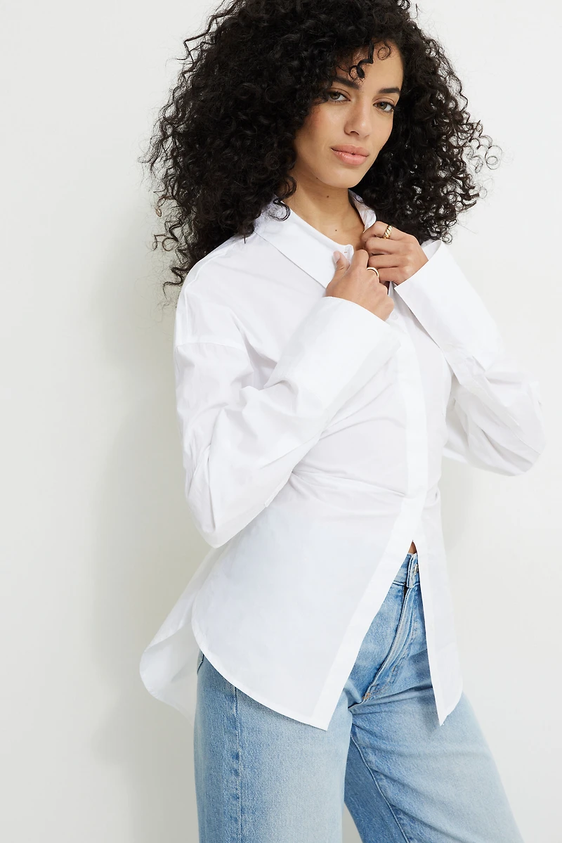 Chemise ample et cintrée en popeline Monroe