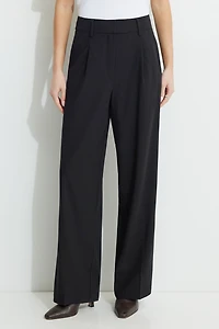 Pantalon Sofia plissé à jambe droite
