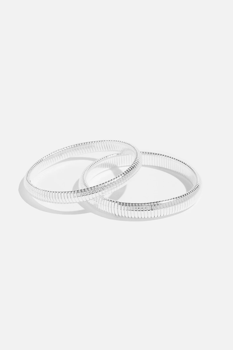 Ensemble de 2 bracelets en chaîne serpent