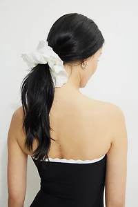 Ruffled Eyelet Scrunchie