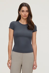 T-shirt à col rond Rumi