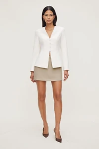 Plunge Small Button Blazer