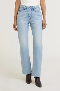 Cara High Rise Straight Leg Jeans