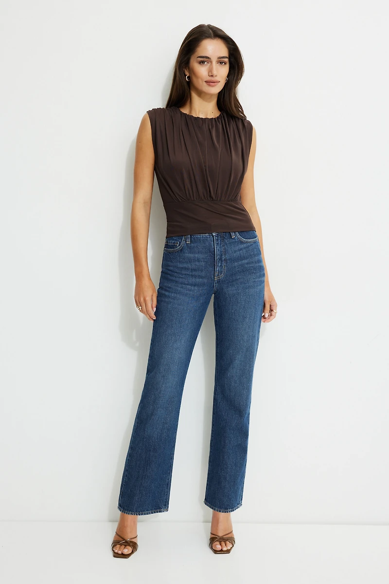 Cinched Mesh Top