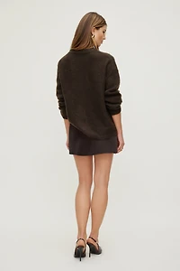 Chandail à manches larges en mohair de qualité supérieure