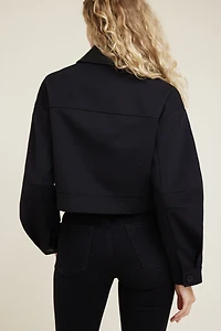 Blouson écourté à collet