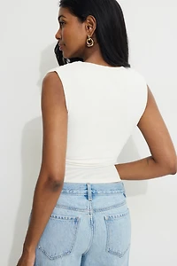 Cinched Mesh Top