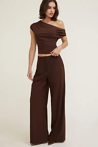 Pleated Wide Leg Pants