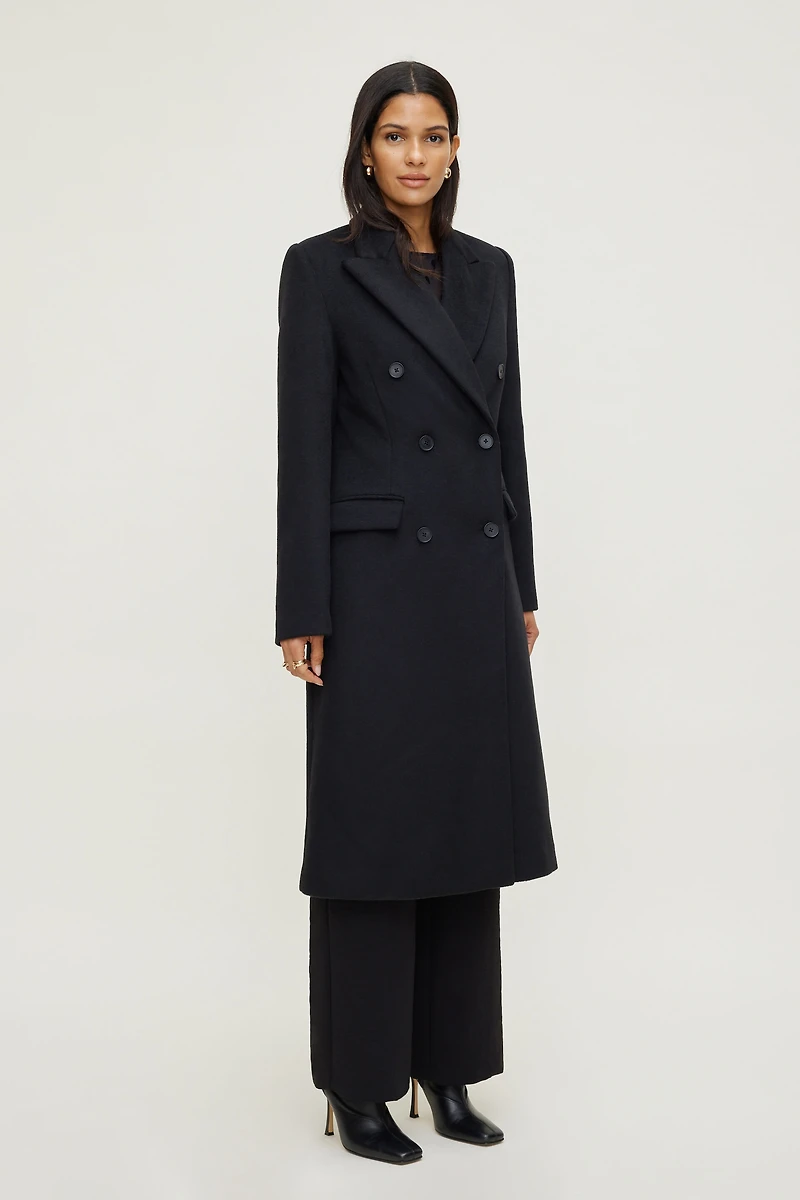 Manteau surdimensionné en laine à double boutonnage