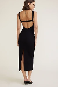 Open Back Ponte Maxi Dress