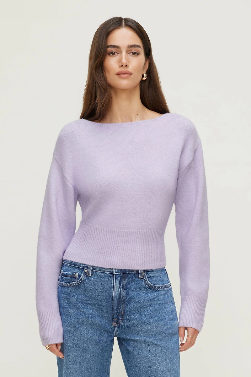 Chandail à taille cintrée et col bateau Juliet