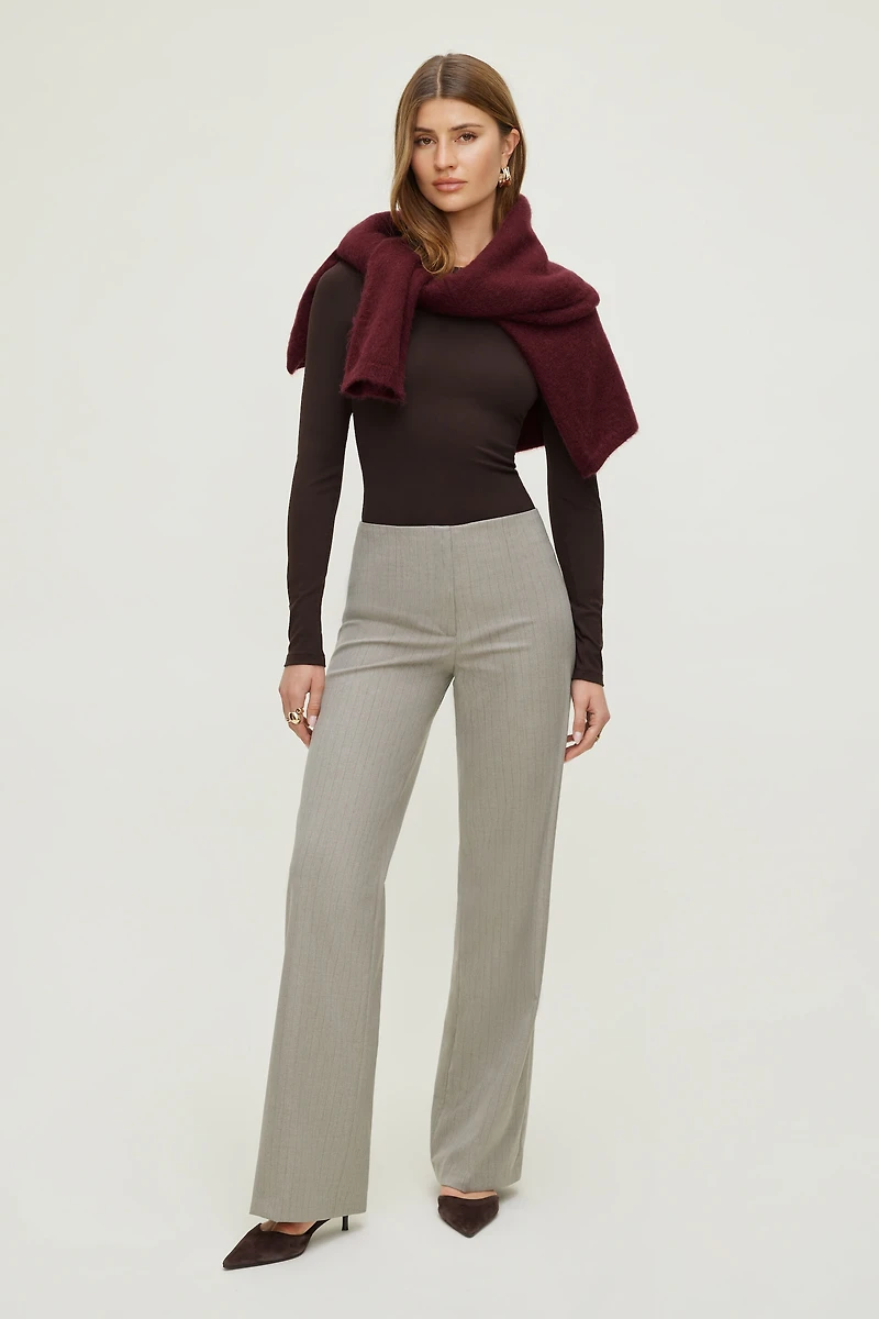 Frankie Pinstripe Slim Bootcut Pants