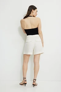 Short mi-cuisse pliss