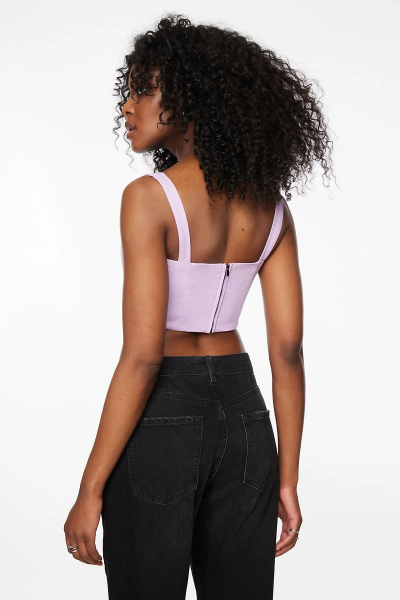 Haut corset à col carré Saige