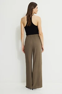 Pantalon à enfiler jambe large