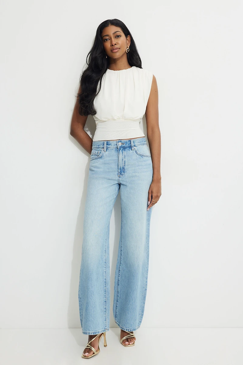 Cinched Mesh Top