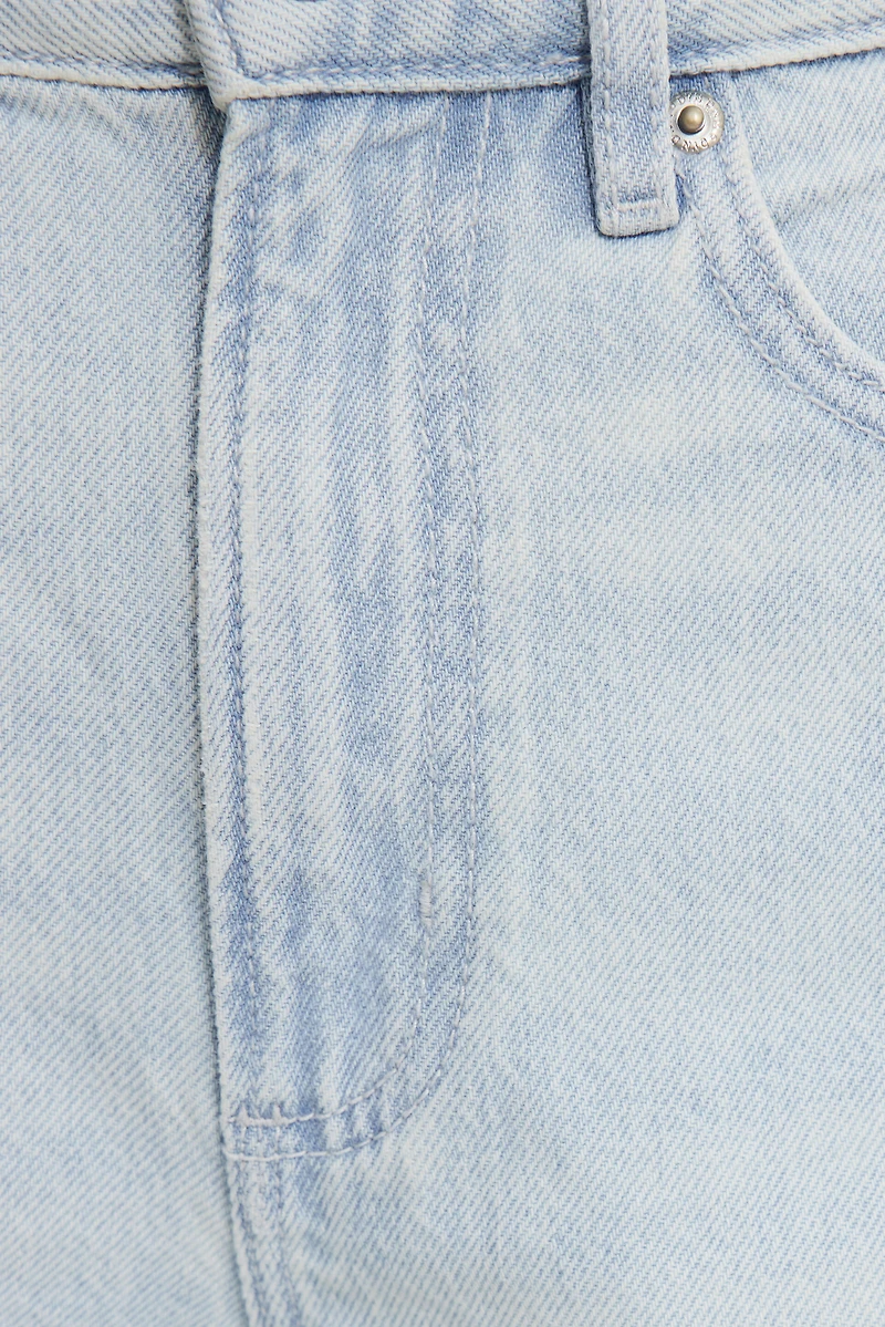 Charlie High Rise A Line Denim Shorts