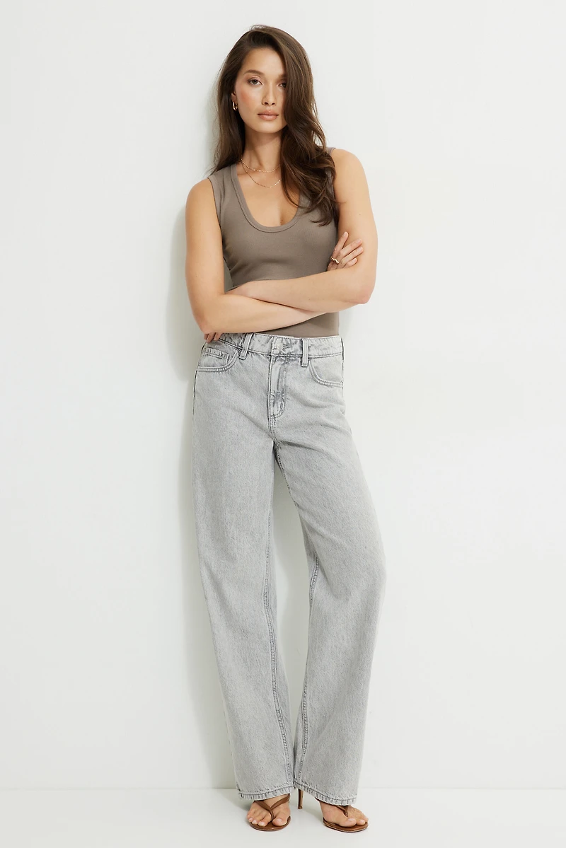 Mika Mid Rise Relaxed Straight Leg Jeans