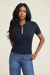 Polo Crewneck Cardigan