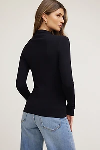 Mock Neck Long Sleeve Top