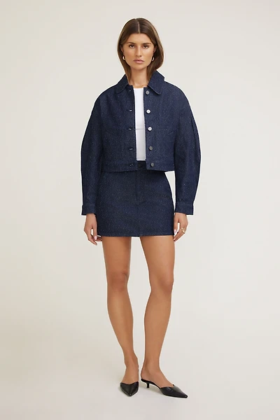 Bouclé Denim Jacket